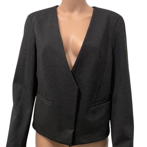 Mario Serrani large open front asymmetrical jacket blazer C1 2375 - Picture 12 of 13